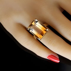 AJD Bi-Color Citrine 18K Yellow Gold Ring