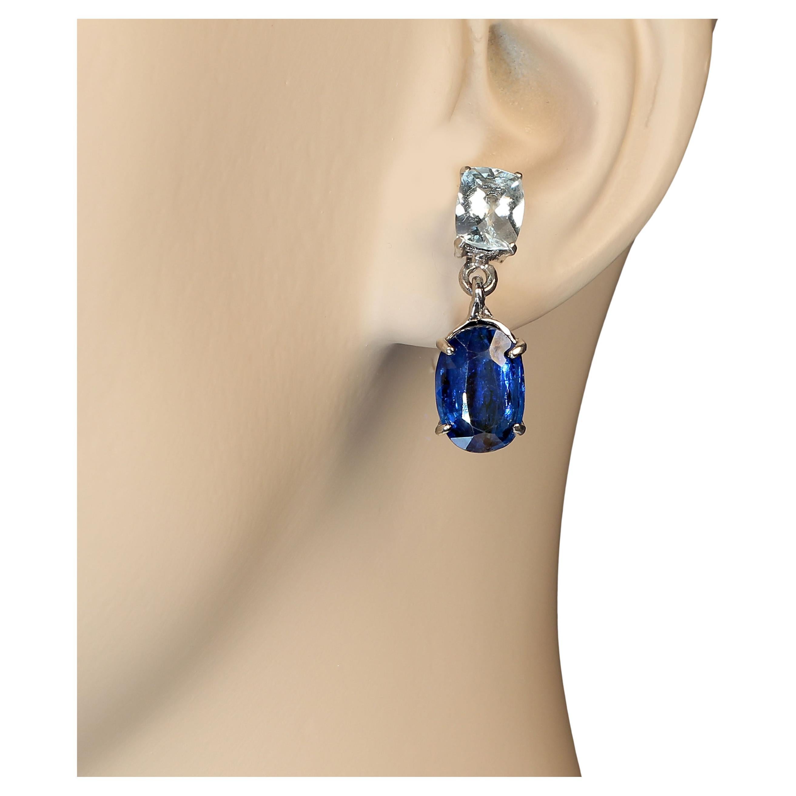 Splendidi orecchini di acquamarina e kianite in oro bianco 14K
Eleva la tua collezione di gioielli con questi splendidi orecchini blu con squisita acquamarina e kyanite blu intenso. Realizzati in oro bianco 14 carati, questi orecchini irradiano