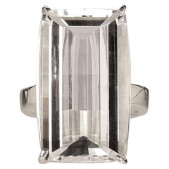 Ring aus Sommerquarz-Kristall und Sterlingsilber, JD Größe