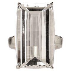 AJD Sizzling Summer Quartz Crystal and Sterling Silver Ring