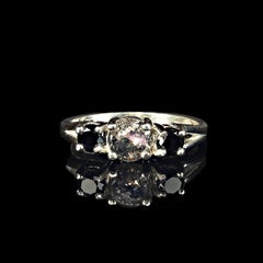 AJD Salz und Pfeffer Diamant und Schwarzer Diamant Ring