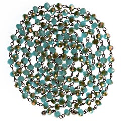 Collana di perle di cristallo AJD Teal / Bronzy  Un grande regalo!