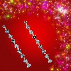 Orecchini AJD in argento sterling e topazio blu con brillantini