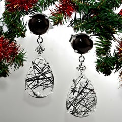 AJD Sophisticated Black and White Earrings