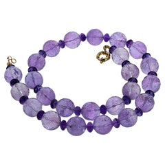 AJD Magnificent Large Round Polished Amethysts & Amethyst Gemcut Stones