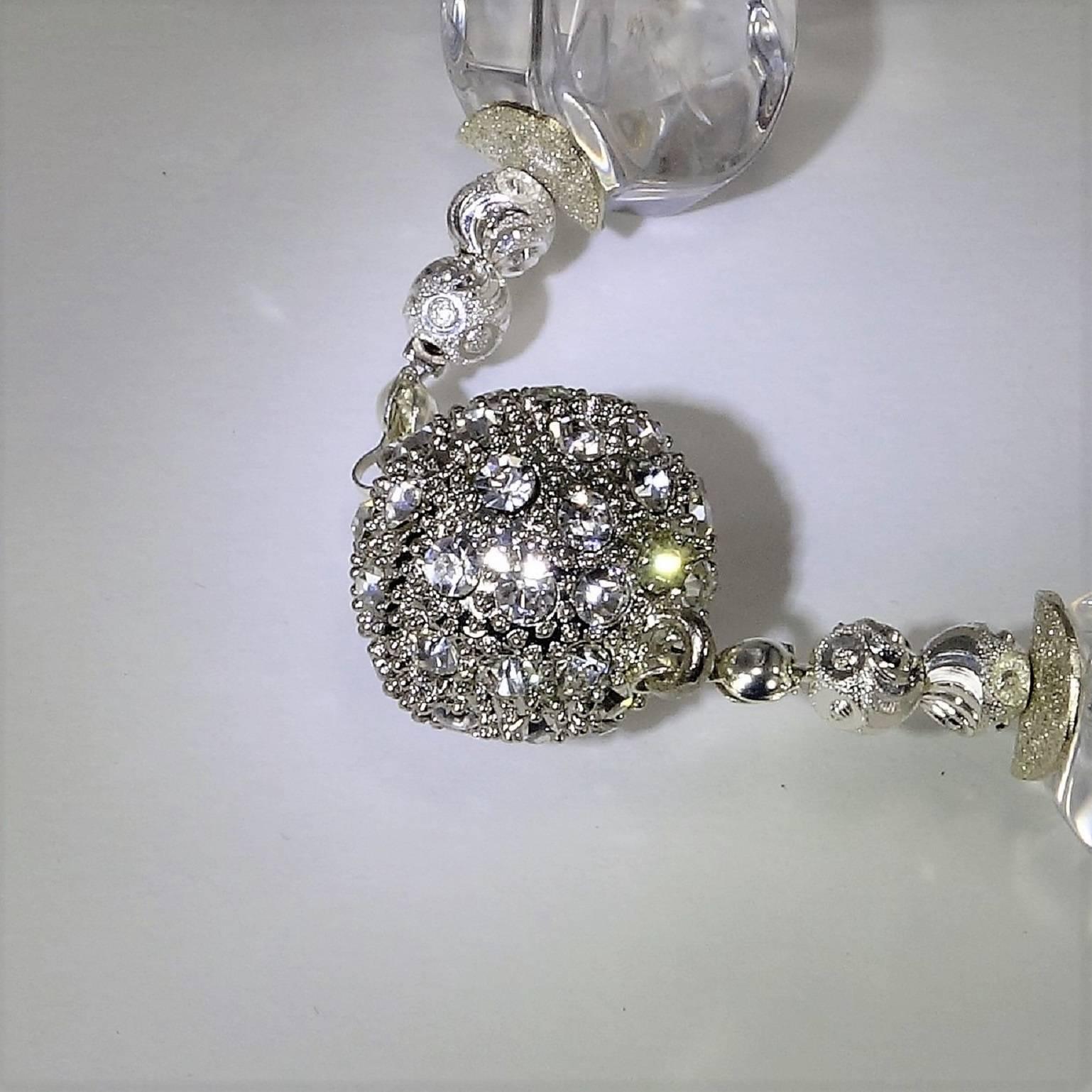Faceted Quartz Crystal Nugget Necklace 2