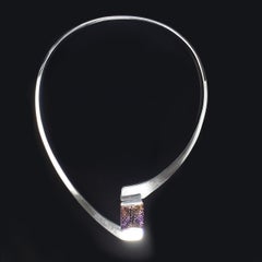 AJD Collare in argento sterling con ametrino taglio fantasia unico nel suo genere