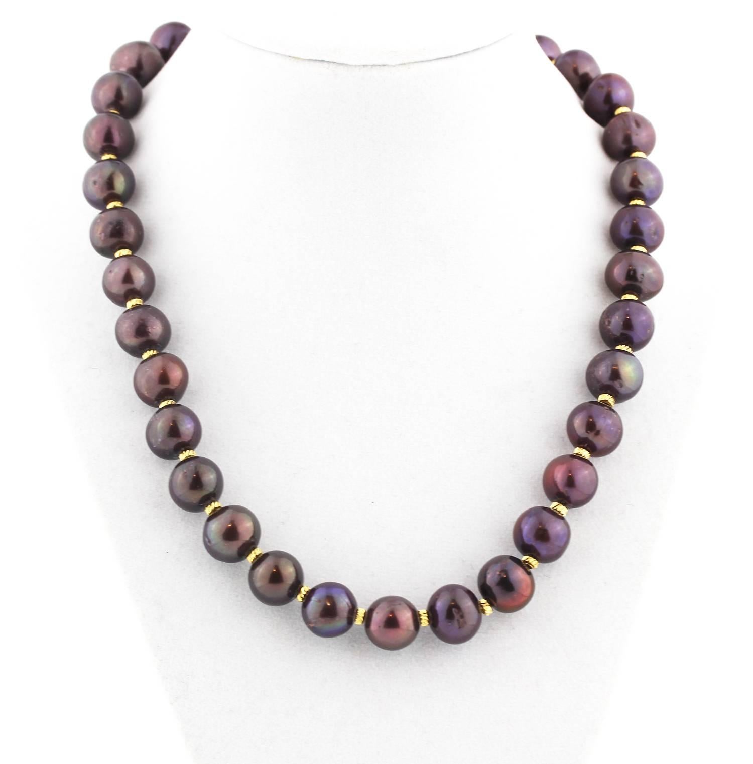 wine colored necklace
