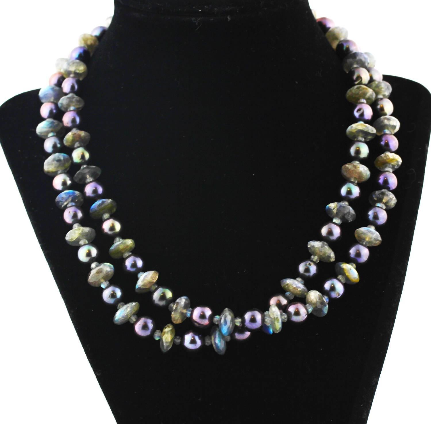 glowing pearl necklace