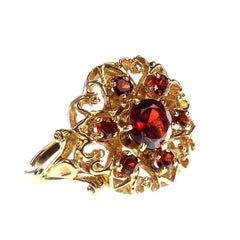 AJD Vintage Granat und 14k Gelbgold Ring Größe 5,25