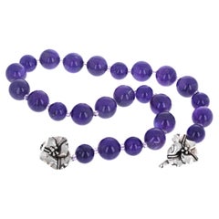 AJD Natürliche echte schöne Amethyst 17" Halskette