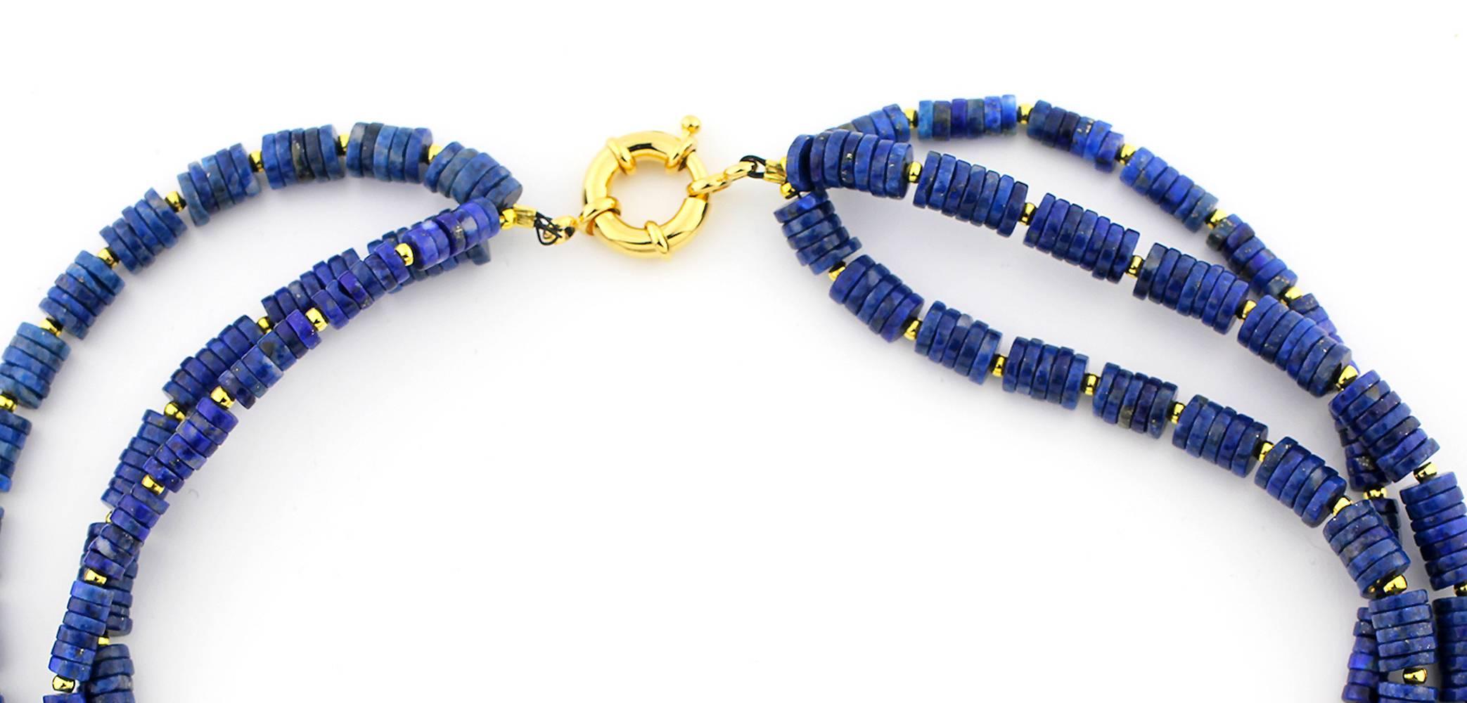 Lapis Lazuli Necklace In Excellent Condition In Raleigh, NC