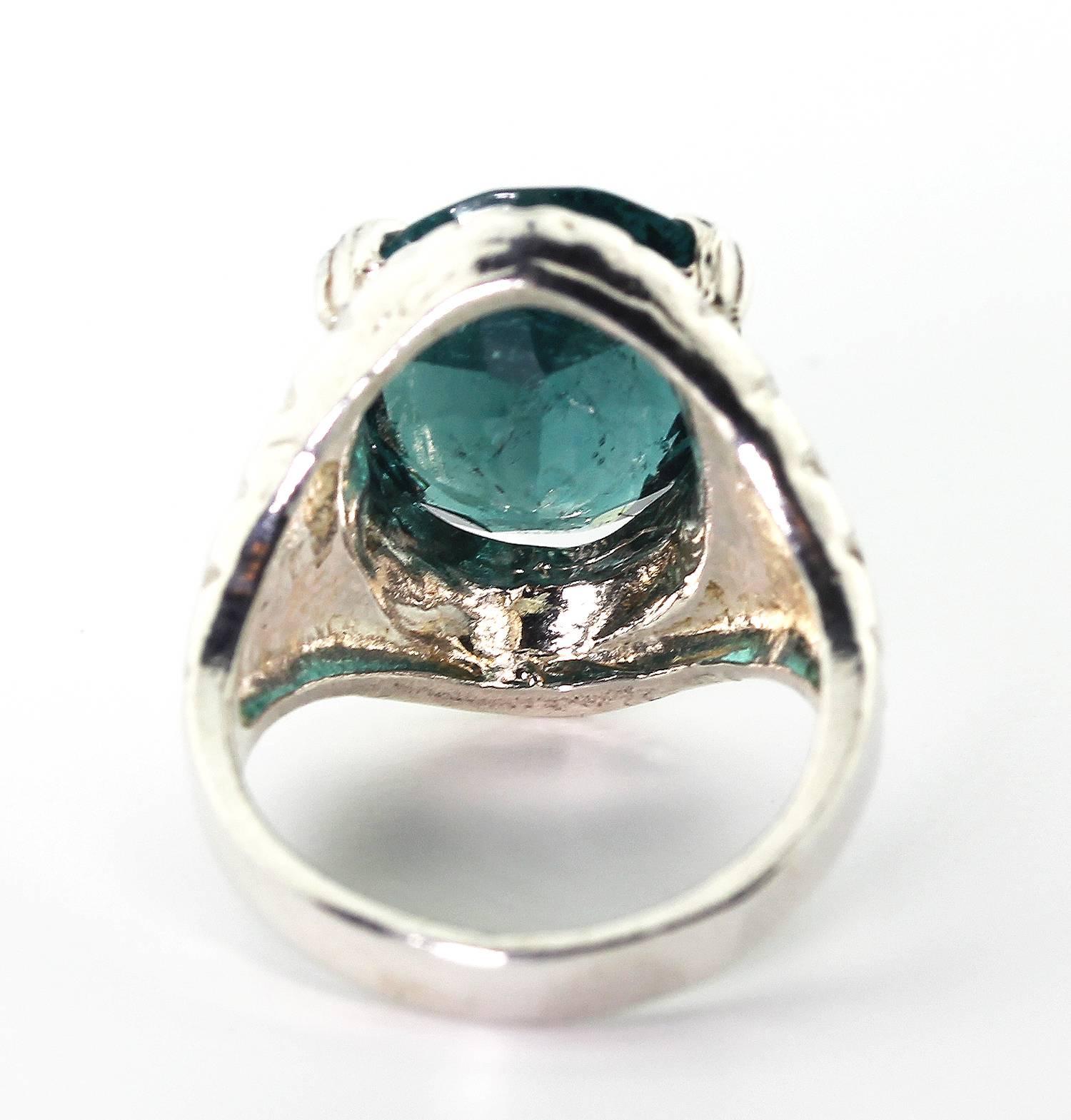green blue tourmaline ring