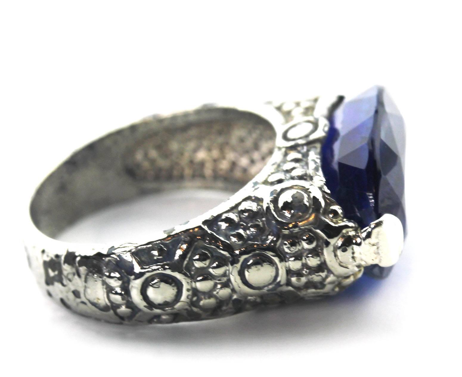 Women's 12.76 Oval Kyanite Sterling Silver Cocktail Ring