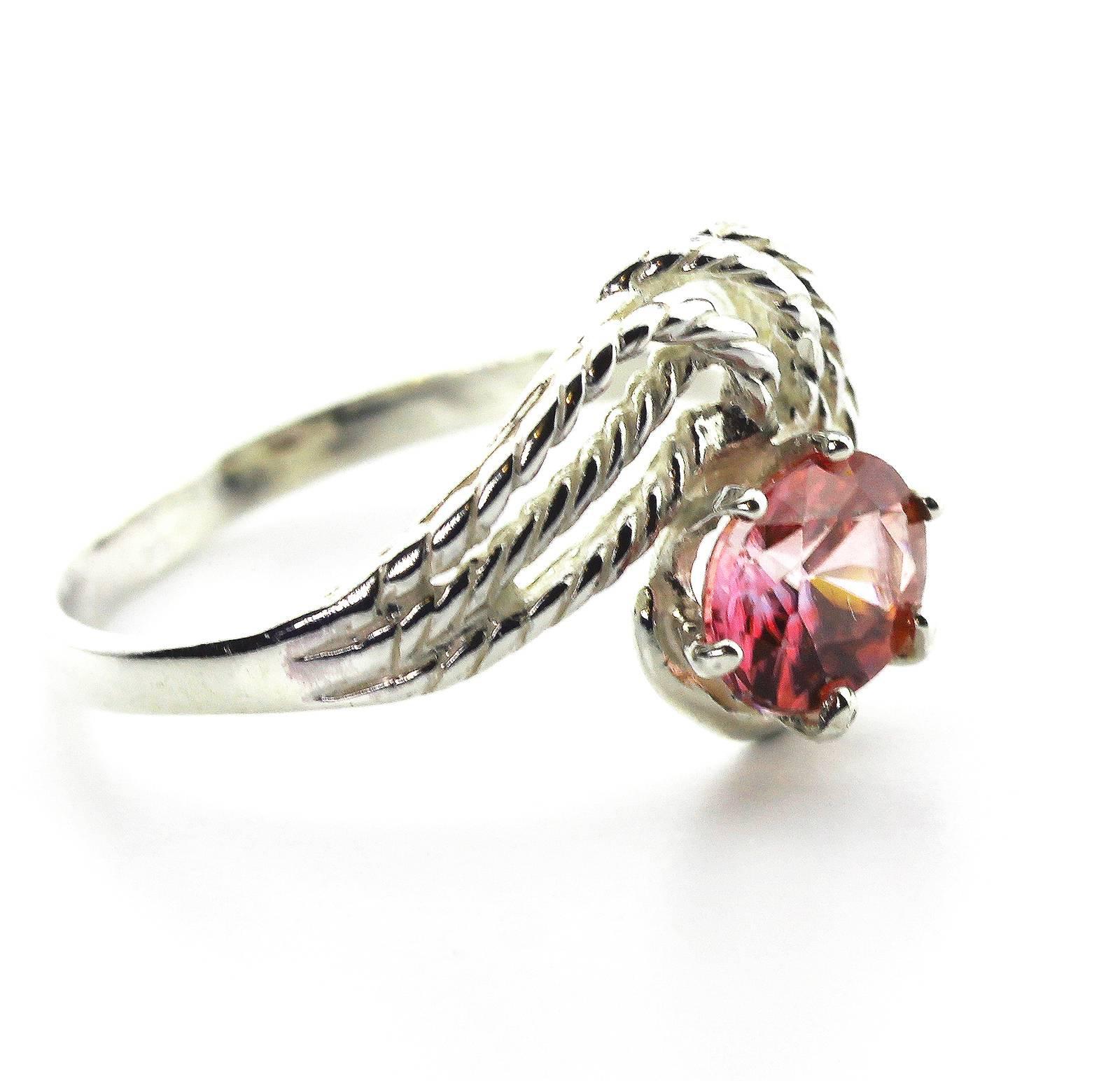 Oval Cut AJD Brilliant VERY RARE  1.43 Ct Pink/red Spinel Sterling Silver Ring For Sale