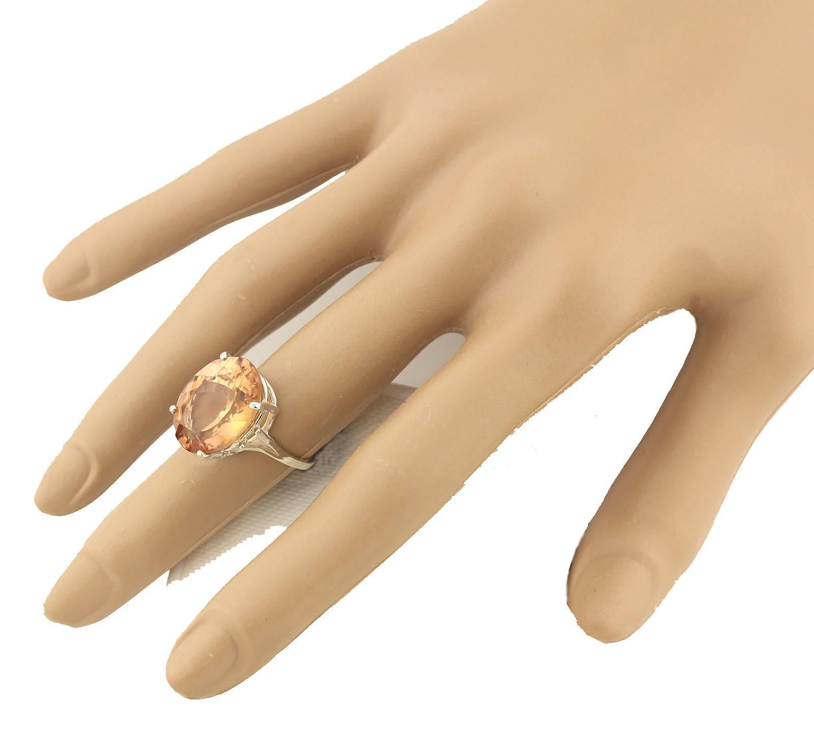 orange tourmaline ring