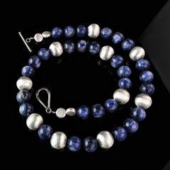 Gorgeous Kyanite and Silver Necklace with Sterling Silver Clasp