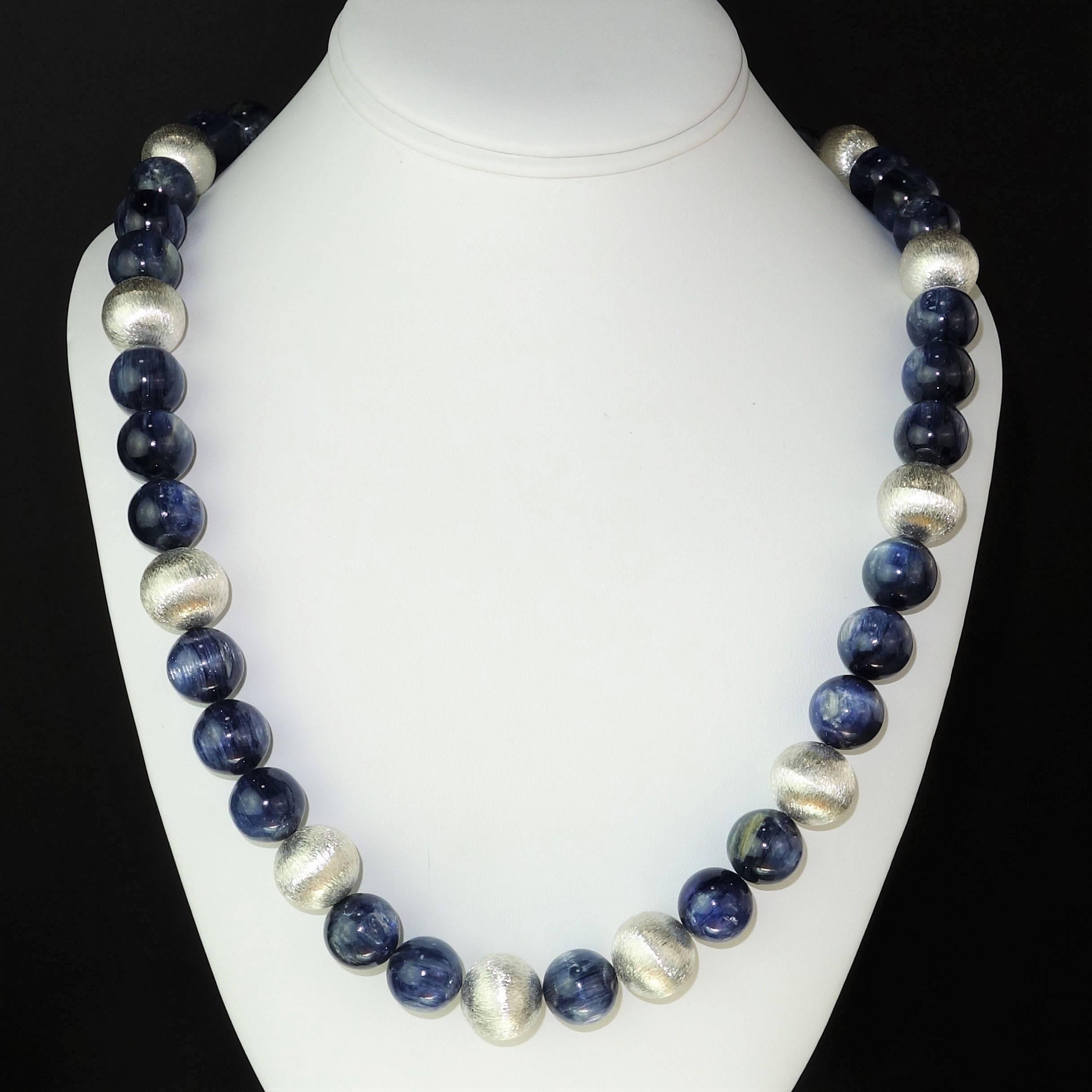 Gorgeous Kyanite and Silver Necklace with Sterling Silver Clasp 1