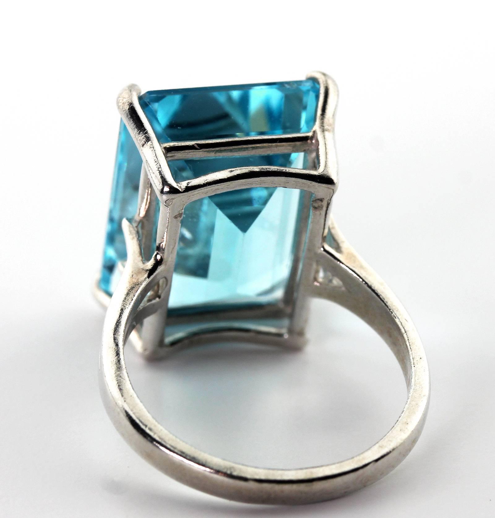 15 carat blue topaz ring
