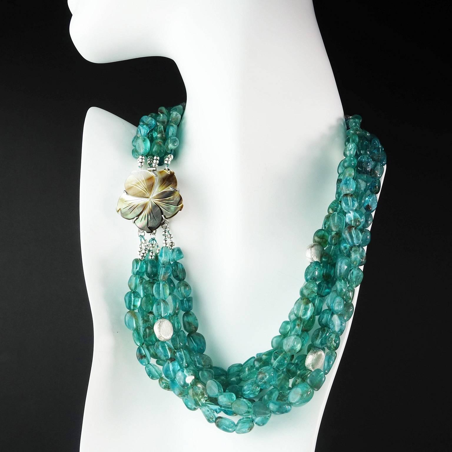 Women's Seven Strand Apatite Necklace