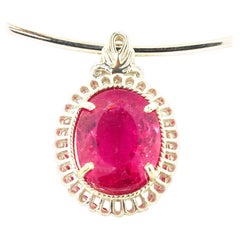 AJD Absolutely Stunning 15 Ct Unique Tourmaline Sterling Silver Pendant