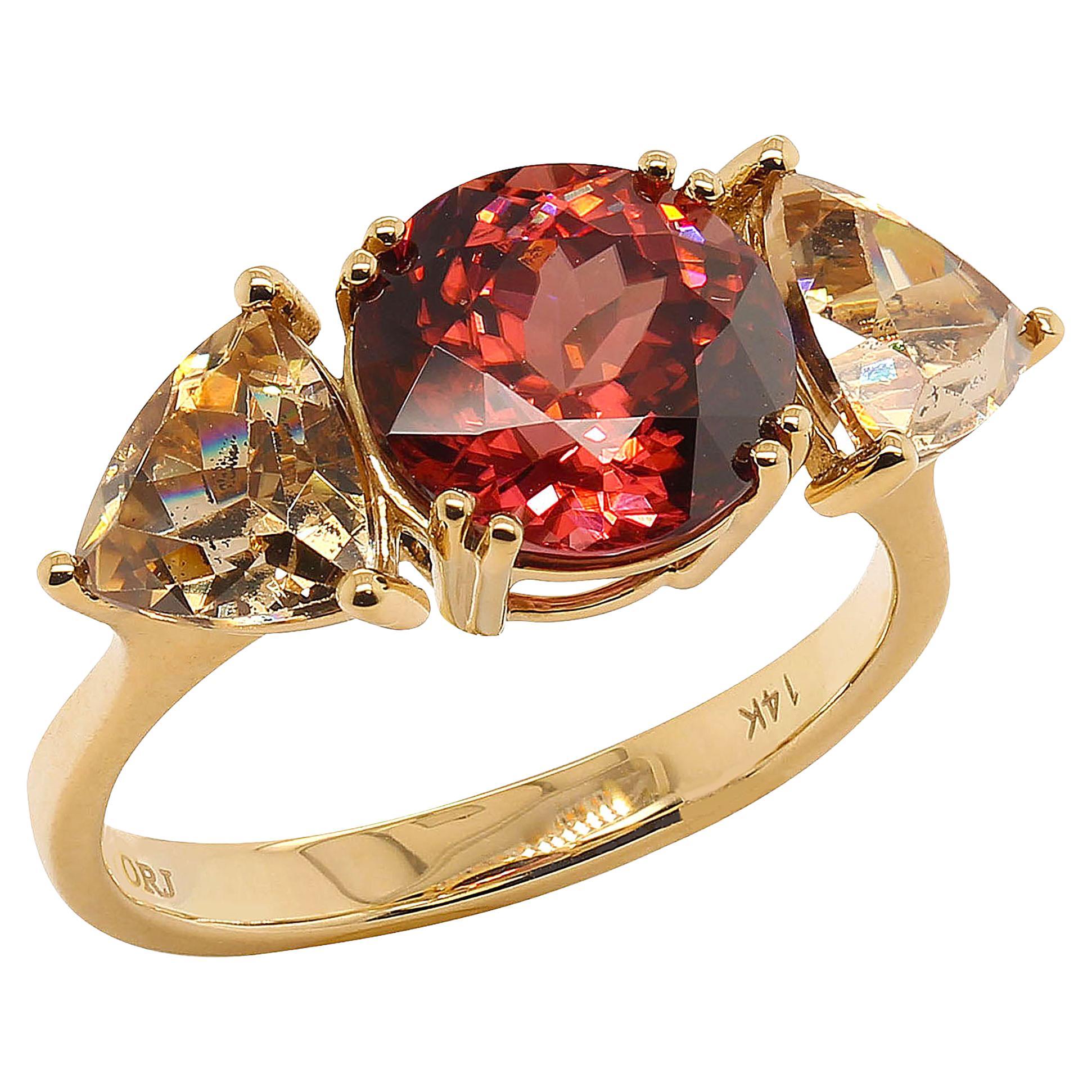 Custom Made 14K Yellow Gold Ring with Natural Cambodian Zircons – A Unique Statement Piece

Elevate your jewelry collection with this exquisite custom-made 14K yellow gold ring, designed to captivate attention with its natural beauty and