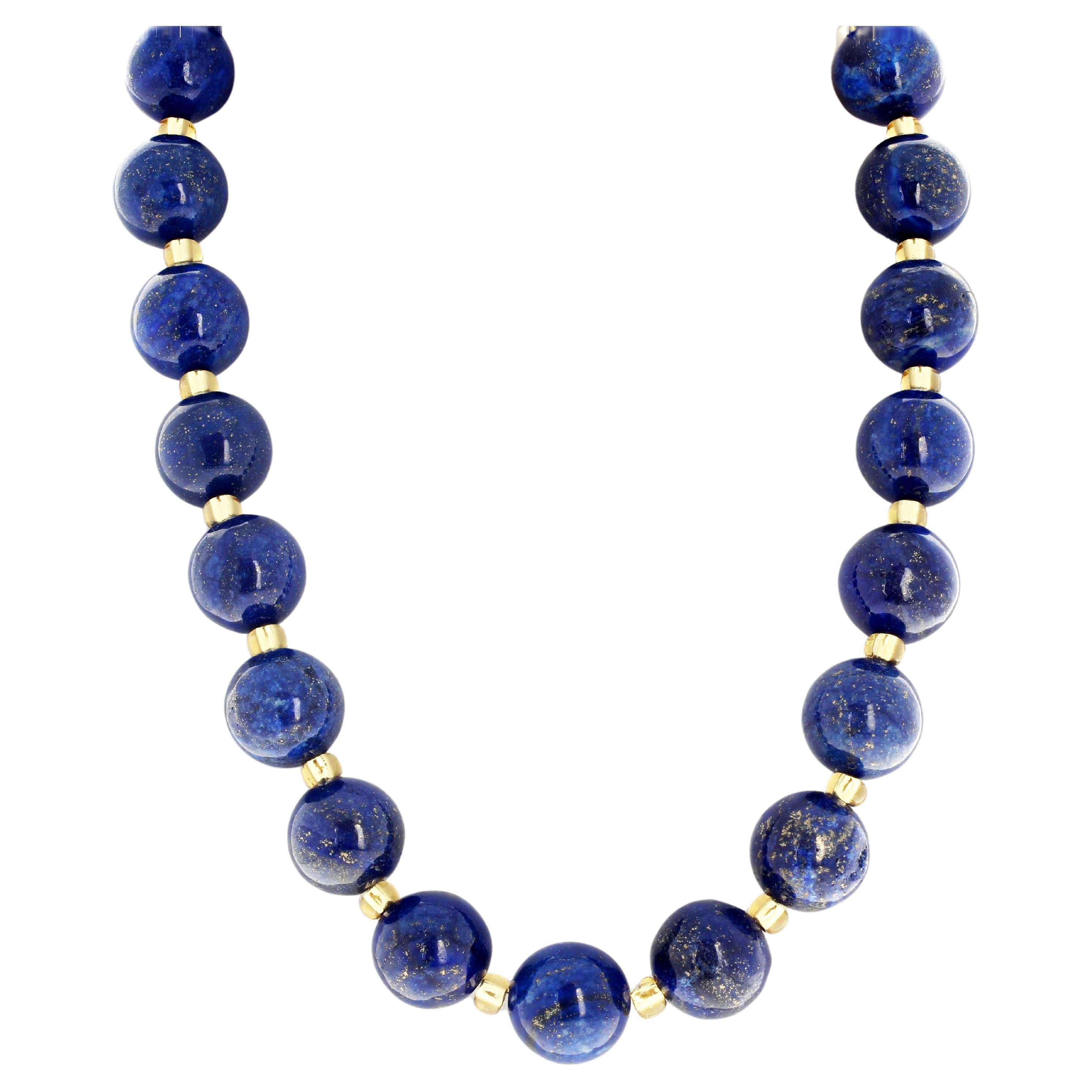 AJD Huge Lapis Lazuli Unique Handmade 19.5" Long Necklace
