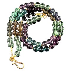 AJD Glowing Multi-Color Fluorite Double-Strand Necklace
