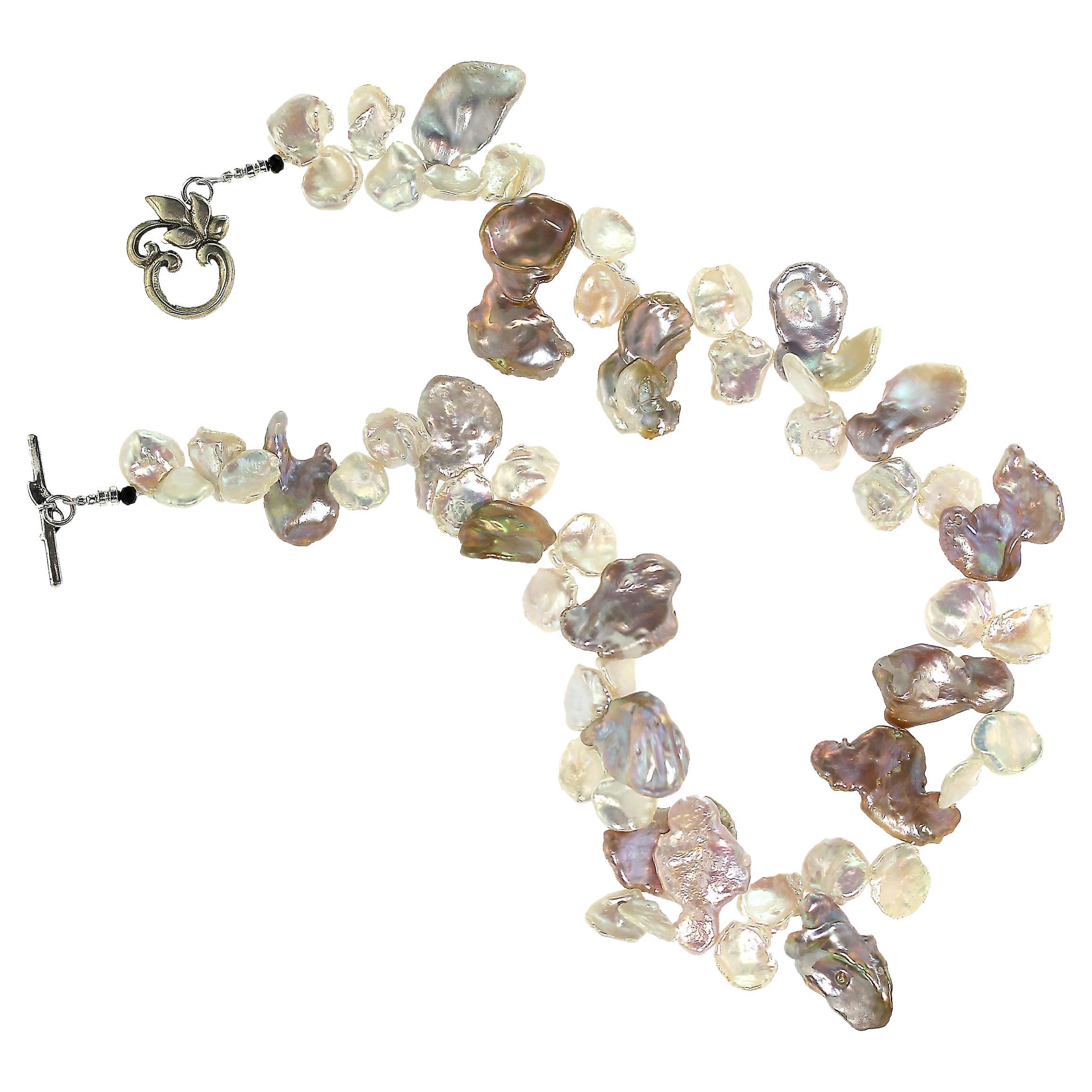 Choker-Halskette mit 17 Zoll Keshi-Perlen, JD  Juni Geburtsstein im Zustand „Neu“ im Angebot in Raleigh, NC