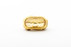 Marlene Stowe 18K Yellow Gold Citrine Solitaire Ring, 10 Carats, USA