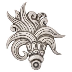 Hector Aguilar – Modernist 990 – Silberner Anhänger in Form eines Füllhorns, Mexiko