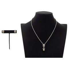Tahitian Pearl, Diamond, and 14K White Gold Jewelry Set