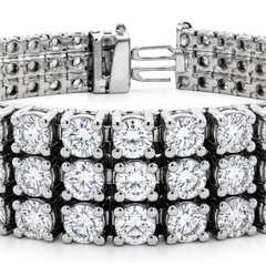 12.45 Carat Diamond Bracelet in 14k White Gold