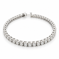 6.48ct J VS Diamond Line Bracelet in 14K White Gold