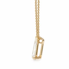 Pendentif en or jaune serti d'un diamant naturel certifié GIA de 1,11 ct, pureté VVS1, taille « Shield Cut »