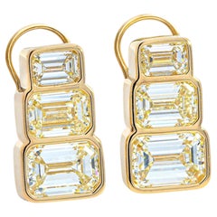 2ct GIA Certified Emerald Diamond Earrings by Premier Gem Corp