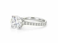 GIA 4.03 Carat G Color VS1 Round Diamond Platinum Ring