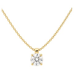1.5ct GIA Certified Natural Round Diamond Necklace