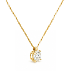 GIA-zertifizierter Anhänger mit einem natürlichen runden Brillanten von 1,50 Karat in 18 Karat Gelbgold