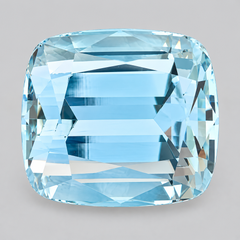 Natürlicher Aquamarin-Edelstein: 39.65 Karat im Kissenschliff, Herkunft Pakistan