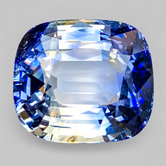GRS Certified Faceted Bi Color Sapphire: 21.37 Carat Cushion Cut Gemstone