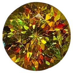 Natural Sphene (Titanite) 1.65 Carat – Round Cut Rainbow Fire Loose Gemstone
