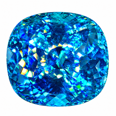 Natural Cambodia Blue Zircon 44.20 Carat Loose Gemstone – Large Faceted