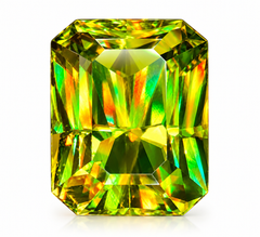 Natural Madagascar Sphene (Titanite) 9.38 Carat – Precision Cut Rainbow Fire