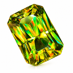 Natural Madagascar Sphene (Titanite) 9.38 Carat – Precision Cut Rainbow Fire