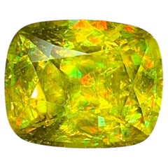 Natural Sphene (Titanite) 4.15 Carat – Cushion Cut Rainbow Fire Loose Gemstone