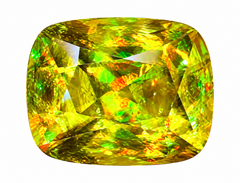 Natural Sphene (Titanite) 4.15 Carat – Cushion Cut Rainbow Fire Loose Gemstone