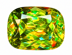 Natural Sparkling Sphene (Titanite) 3.24 Carat – Fancy Cut Rainbow Fire