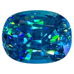 Zircon bleu naturel du Cambodge, 10.65 carats, pierre précieuse en vrac – Grande pierre facettée bleue