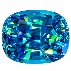 Natural Cambodia Blue Zircon 10.65 Carat Loose Gemstone – Large Faceted Blue